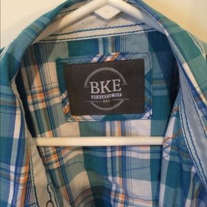 BKE pearl snap shirt sleeve shirt